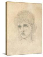 Head of a Woman-John Melhuish Strudwick-Stretched Canvas