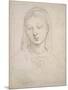 Head of a Woman-Raphael-Mounted Art Print