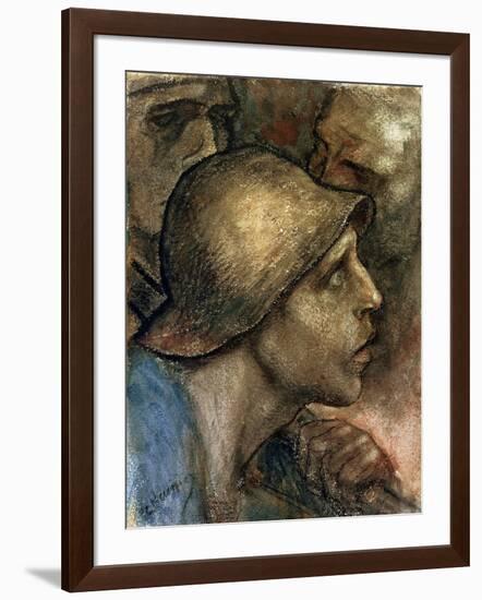 Head of a Worker-Constantin Meunier-Framed Giclee Print