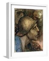 Head of a Worker-Constantin Meunier-Framed Giclee Print