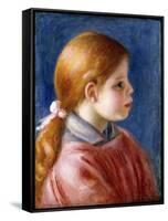 Head of a Young Girl, 1888-Pierre-Auguste Renoir-Framed Stretched Canvas