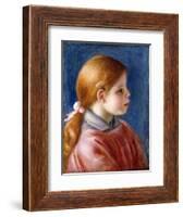 Head of a Young Girl, 1888-Pierre-Auguste Renoir-Framed Giclee Print