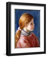 Head of a Young Girl, 1888-Pierre-Auguste Renoir-Framed Giclee Print