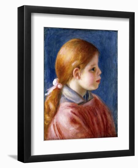 Head of a Young Girl, 1888-Pierre-Auguste Renoir-Framed Giclee Print