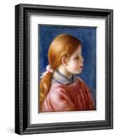 Head of a Young Girl, 1888-Pierre-Auguste Renoir-Framed Giclee Print