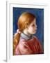 Head of a Young Girl, 1888-Pierre-Auguste Renoir-Framed Giclee Print