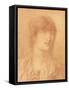 Head of a Young Girl, 1890 (Red Chalk on Buff Paper)-Simeon Solomon-Framed Stretched Canvas