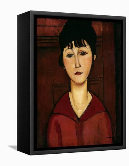 Head of a Young Girl, 1916-Amedeo Modigliani-Framed Stretched Canvas