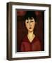 Head of a Young Girl, 1916-Amedeo Modigliani-Framed Premium Giclee Print