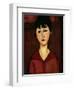 Head of a Young Girl, 1916-Amedeo Modigliani-Framed Premium Giclee Print