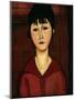 Head of a Young Girl, 1916-Amedeo Modigliani-Mounted Premium Giclee Print