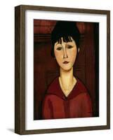 Head of a Young Girl, 1916-Amedeo Modigliani-Framed Giclee Print