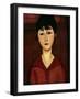 Head of a Young Girl, 1916-Amedeo Modigliani-Framed Giclee Print