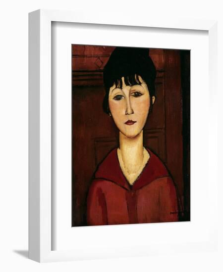 Head of a Young Girl, 1916-Amedeo Modigliani-Framed Giclee Print