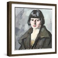 Head of a Young Girl, C.1920-Samuel John Peploe-Framed Giclee Print