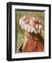 Head of a Young Girl in a Red Hat-Pierre-Auguste Renoir-Framed Giclee Print