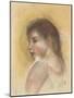 Head of a Young Girl in Profile; Tete De Jeune Fille En Profil-Pierre-Auguste Renoir-Mounted Giclee Print