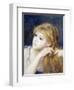 Head of a Young Girl (Tete De Jeune Fille), 1890-Pierre-Auguste Renoir-Framed Giclee Print