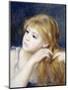 Head of a Young Girl (Tete De Jeune Fille), 1890-Pierre-Auguste Renoir-Mounted Giclee Print