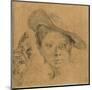 Head of a Young Girl with a Hat-Giovanni Battista Piazzetta-Mounted Collectable Print