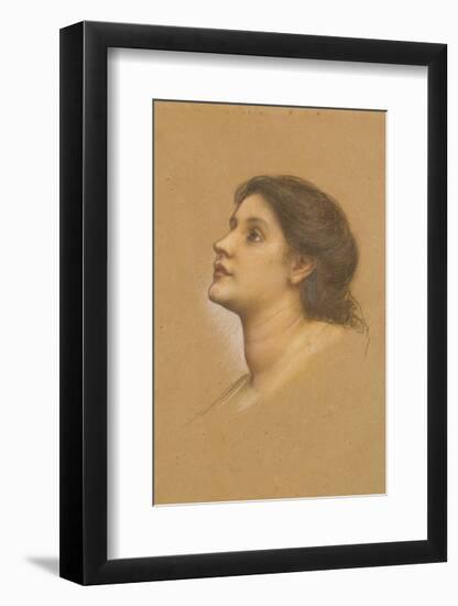 Head of a Young Girl-Evelyn De Morgan-Framed Premium Giclee Print