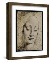 Head of a Young Girl-Leonardo da Vinci-Framed Giclee Print