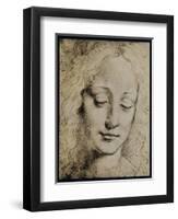 Head of a Young Girl-Leonardo da Vinci-Framed Giclee Print