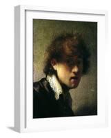 Head of a Young Man or Self Portrait, 1629-Rembrandt van Rijn-Framed Giclee Print