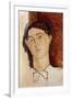 Head of a Young Man-Amedeo Modigliani-Framed Premium Giclee Print