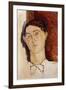 Head of a Young Man-Amedeo Modigliani-Framed Premium Giclee Print