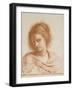 Head of a Young Woman, 1650 - 1666-Guercino-Framed Giclee Print