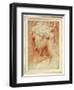 Head of a Young Woman Looking Down over Her Right Shoulder-Agostino Carracci-Framed Giclee Print