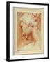 Head of a Young Woman Looking Down over Her Right Shoulder-Agostino Carracci-Framed Giclee Print