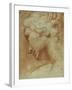 Head of a Young Woman Looking Down over Her Right Shoulder-Agostino Carracci-Framed Giclee Print