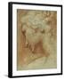 Head of a Young Woman Looking Down over Her Right Shoulder-Agostino Carracci-Framed Giclee Print