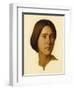 Head of a Young Woman Looking to Her Left, 19th Century-Hippolyte Flandrin-Framed Giclee Print