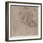 Head of a Young Woman or Head of the Virgin, c.1490-Leonardo da Vinci-Framed Giclee Print