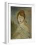 Head of a Young Woman; Tete De Jeune Femme, C.1887-Pierre-Auguste Renoir-Framed Giclee Print