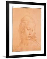 Head of a Young Woman-apprentice of Leonardo da Vinci-Framed Giclee Print