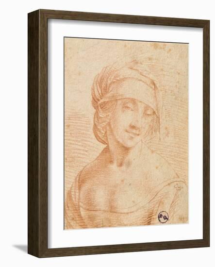 Head of a Young Woman-null-Framed Giclee Print