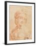 Head of a Young Woman-Leonardo da Vinci-Framed Art Print