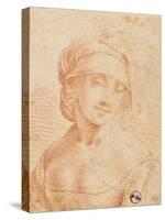 Head of a Young Woman-Leonardo da Vinci-Stretched Canvas