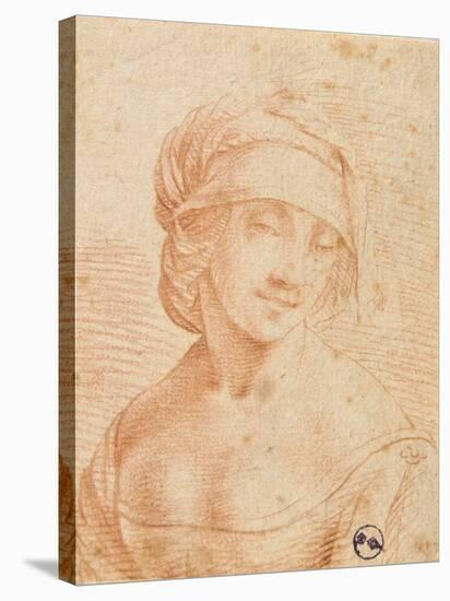 Head of a Young Woman-Leonardo da Vinci-Stretched Canvas