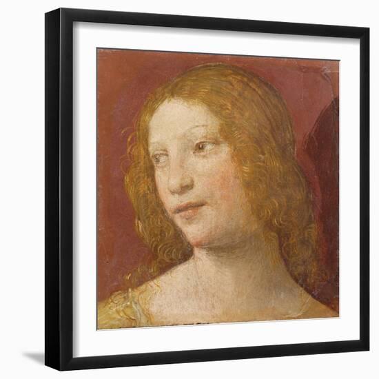 Head of a Young Woman-Bernardino Luini-Framed Giclee Print