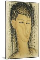 Head of a Young Women; Tete de Jeune Femme, 1914-Amedeo Modigliani-Mounted Premium Giclee Print