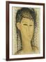Head of a Young Women; Tete de Jeune Femme, 1914-Amedeo Modigliani-Framed Giclee Print