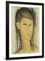 Head of a Young Women; Tete de Jeune Femme, 1914-Amedeo Modigliani-Framed Giclee Print