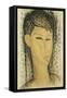 Head of a Young Women; Tete de Jeune Femme, 1914-Amedeo Modigliani-Framed Stretched Canvas