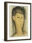 Head of a Young Women-Amedeo Modigliani-Framed Giclee Print