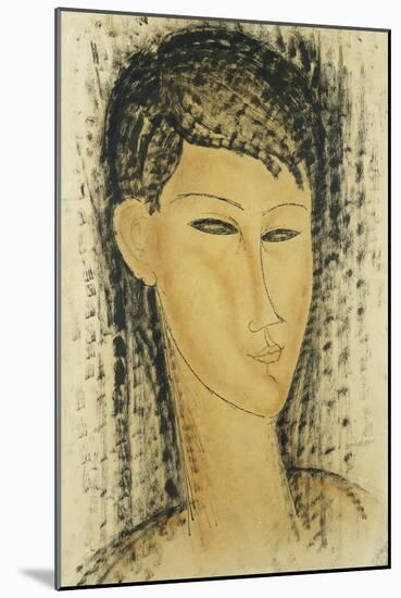 Head of a Young Women-Amedeo Modigliani-Mounted Giclee Print